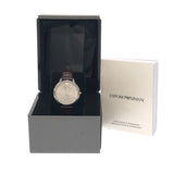 Emporio Armani Dress Quartz Silver Dial Brown Leather Strap Watch For Women - AR11063 Buy Now By Emporio Armani