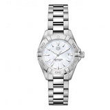 Tag Heuer Aquaracer Quartz Mother of Pearl White Dial Silver Steel Strap Watch for Women - WBD1411.BA0741 Buy Now By Tag Heuer