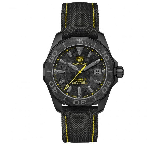 Tag Heuer Aquaracer Carbon Dial Watch for Men - WBD218B.FC6446 Buy Now By Tag Heuer