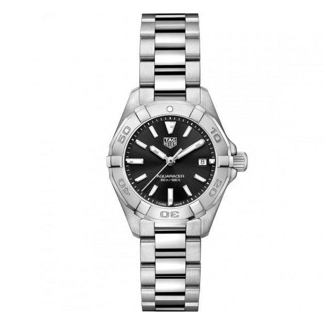 Tag Heuer Aquaracer Quartz Black Dial Silver Steel Strap Watch for Women - WBD1410.BA0741 Buy Now By Tag Heuer