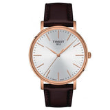 Tissot Everytime Gent Silver Dial Brown Leather Strap Watch for Men - T143.410.36.011.00 Buy Now By Tissot