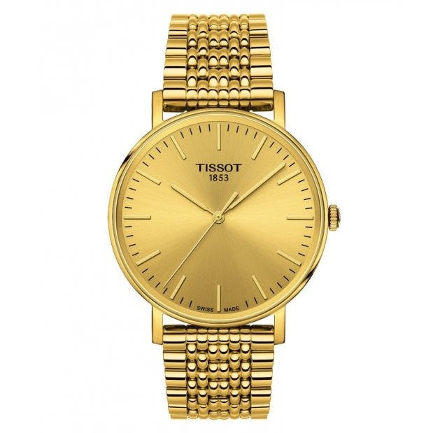 Tissot Everytime Lady Gold Dial Gold Mesh Bracelet Watch for Women - T143.210.33.021.00 Buy Now By Tissot