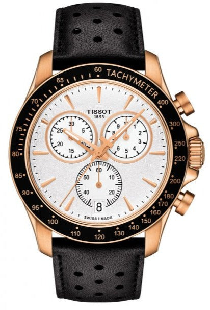 Tissot V8 Quartz Chronograph White Dial Black Rubber Strap Watch For Men - T106.417.36.031.00 Buy Now By Tissot