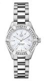 Tag Heuer Aquaracer Diamonds Mother of Pearl White Dial Silver Steel Strap Watch for Women - WBD1413.BA0741 Buy Now By Tag Heuer