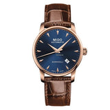 Mido Baroncelli III Automatic Blue Dial Brown Leather Strap Watch For Men - M8600.3.15.8 Buy Now By Mido