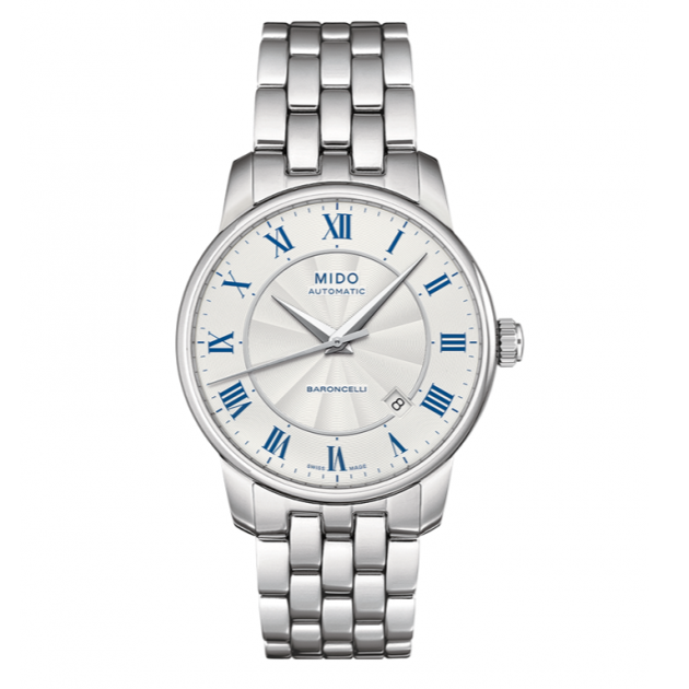 Mido Baroncelli III Automatic Silver Dial Silver Steel Strap Watch For Men - M8600.4.21.1 Buy Now By Mido