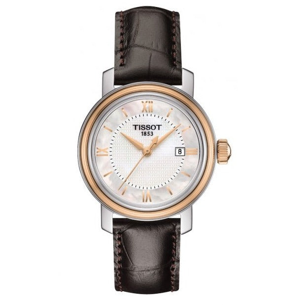 Tissot Bridgeport Lady White Dial Brown Leather Strap Watch For Women - T097.010.26.118.00 Buy Now By Tissot