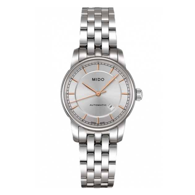 Mido Baroncelli III Automatic Silver Dial Silver Steel Strap Watch For Women - M7600.4.10.1 Buy Now By Mido