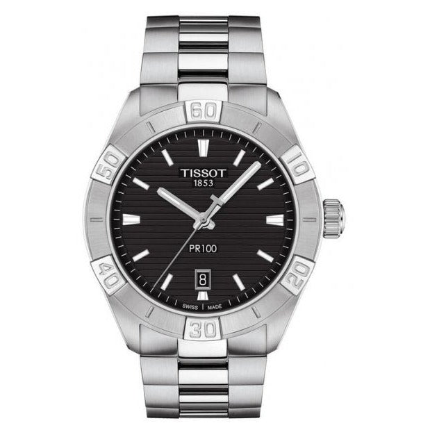 Tissot PR 100 Sport Quartz Black Dial Silver Steel Strap Watch For Men - T101.610.11.051.00 Buy Now By Tissot