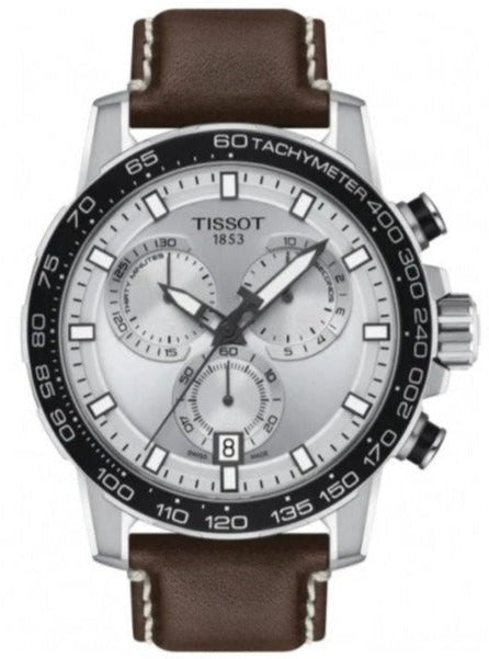 Tissot Supersport Chrono Silver Dial Brown Leather Strap Watch for Men - T125.617.16.031.00 Buy Now By Tissot