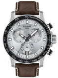 Tissot Supersport Chrono Silver Dial Brown Leather Strap Watch for Men - T125.617.16.031.00 Buy Now By Tissot