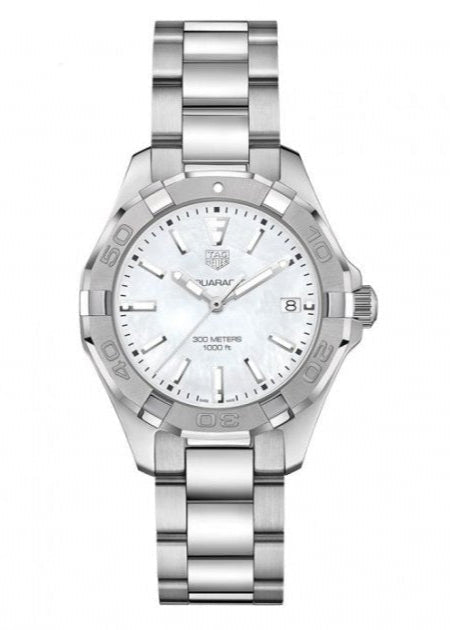 Tag Heuer Aquaracer Mother of Pearl Dial Silver Steel Strap Watch for Women - WBD131A.BA0748 Buy Now By Tag Heuer