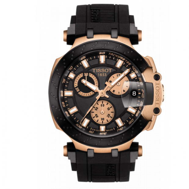 Tissot T Race Chronograph Black Dial Black Silicone Strap Watch For Men - T115.417.37.051.00 Buy Now By Tissot