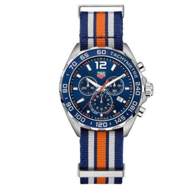 Tag Heuer Formula 1 Quartz Chronograph Blue Dial Two Tone NATO Strap Watch for Men - CAZ1010.FC8196 Buy Now By Tag Heuer