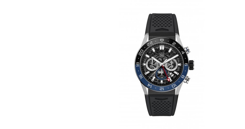 Tag Heuer Carrera Automatic Chronograph Steel & Ceramic Black Dial Black Rubber Strap Watch for Men - CBG2A1Z.FT6157 Buy Now By Tag Heuer