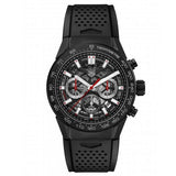 Tag Heuer Carrera Automatic Chronograph Black Dial Black Rubber Strap Watch for Men - CBG2A90.FT6173 Buy Now By Tag Heuer