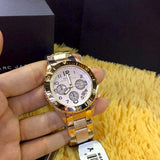 Marc Jacobs Rock Chronograph Rose Gold Dial Rose Gold Steel Strap Watch for Women - MBM3156 Buy Now By Marc Jacobs