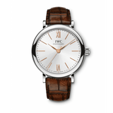 IWC Portofino Automatic Silver Dial Brown Leather Strap Watch for Women - IW357403 Buy Now By IWC