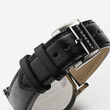Burberry The City Silver Dial Black Leather Strap Watch for Women - BU9106 Buy Now By Burberry