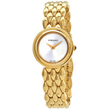 Versace V-Flare Quartz Silver Dial Gold Steel Strap Watch for Women - VEBN00718 Buy Now By Versace