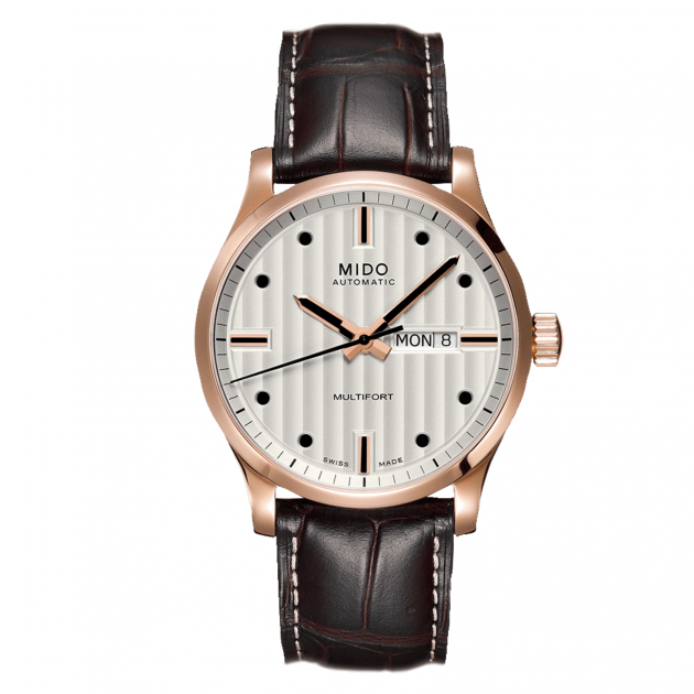 Mido Multifort Automatic Silver Dial Brown Leather Strap Watch For Men - M005.430.36.031.80 Buy Now By Mido