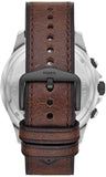 Fossil Dillinger Chronograph White Dial Brown Leather Strap Watch for Men - FS5674 Buy Now By Fossil