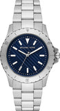 Michael Kors Everest Three-Hand Blue Dial Silver Steel Strap Watch For Men - MK9079 Buy Now By Michael Kors
