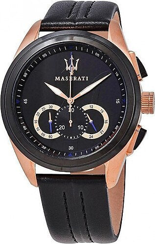 Maserati Traguardo 45mm Black Dial Watch Black Strap For Men - R8871612025 Buy Now By Maserati