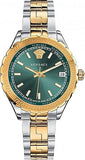 Versace Hellenyium Green Dial Two Tone Steel Strap Watch for Women - V12050015 Buy Now By Versace