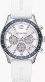 Michael Kors Berkley Chronograph Silver Dial White Rubber Strap Watch For Women - MKO1040 Buy Now By Michael Kors