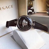 Versace Palazzo Empire Black Dial Black Leather Strap Watch for Women - VCO050017 Buy Now By Versace