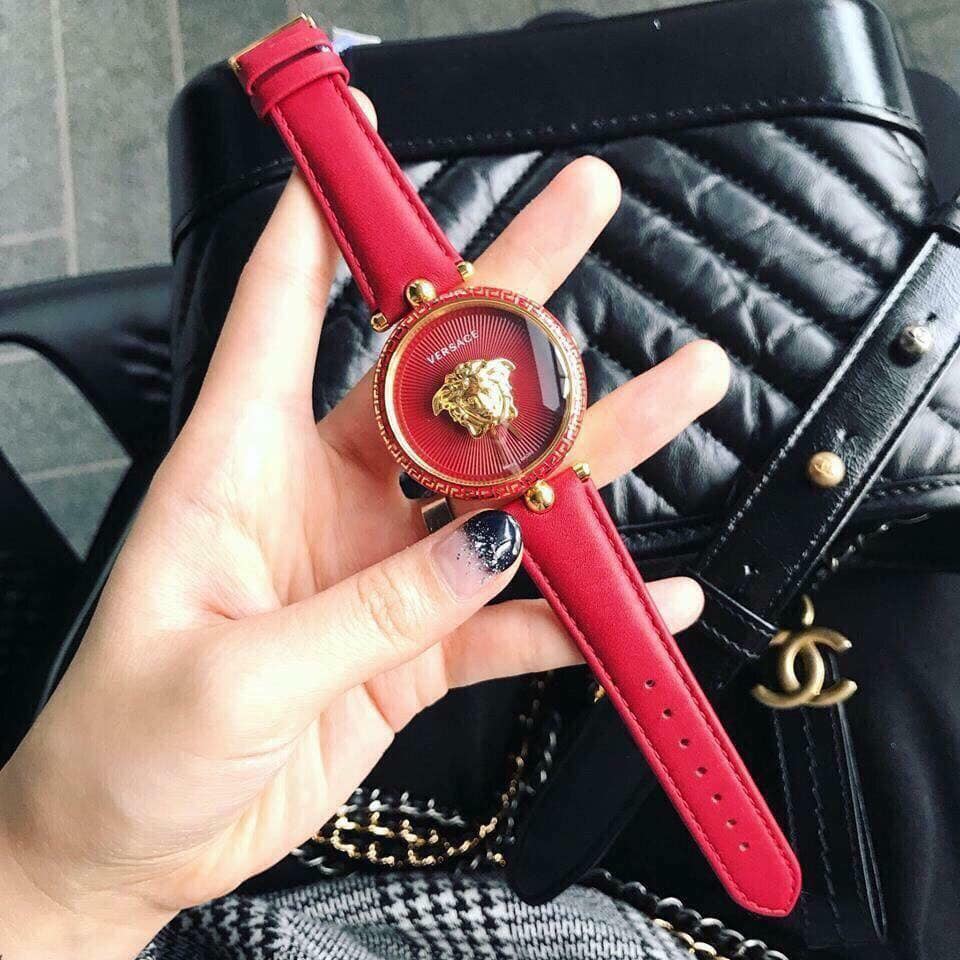 Versace Palazzo Empire Red Dial Red Leather Strap Watch for Women - VCO120017 Buy Now By Versace