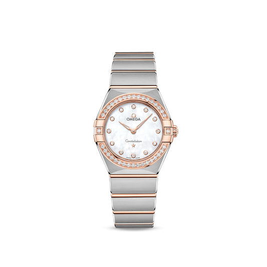 Omega Constellation Quartz Diamonds Mother of Pearl Dial Two Tone Steel Strap Watch for Women - 131.25.25.60.55.001 Buy Now By Omega