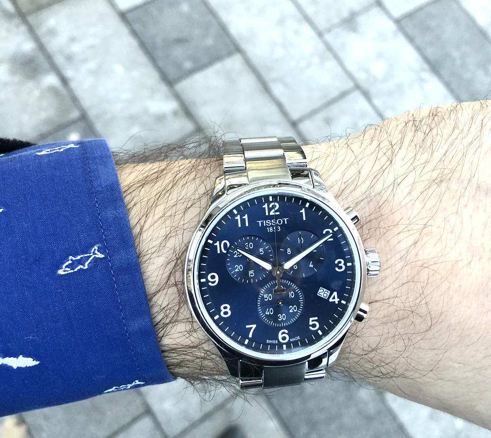 Tissot T Sport Chrono XL Classic Blue Dial Silver Steel Strap Watch For Men - T116.617.11.047.01 Buy Now By Tissot