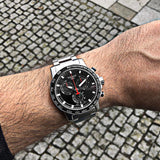 Tissot Supersport Chrono Black Dial Silver Steel Strap Watch For Men - T125.617.11.051.00 Buy Now By Tissot