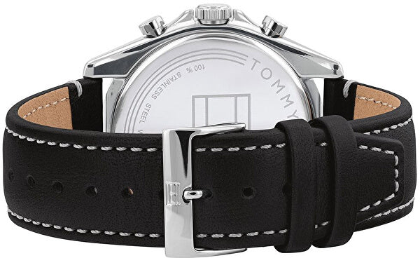 Tommy Hilfiger Parker Chronograph Quartz Grey Dial Black Leather Strap Watch For Men - 1791838 Buy Now By Tommy Hilfiger