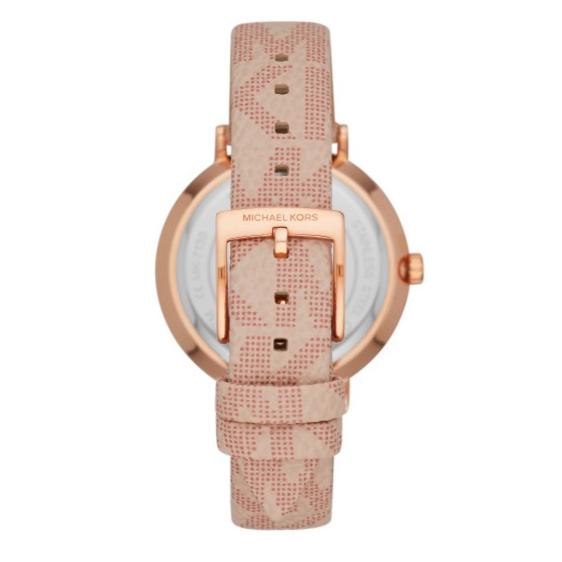 Michael Kors Jayne Three Hand Rose Gold Dial Pink Leather Strap Watch For Women - MK7130 Buy Now By Michael Kors