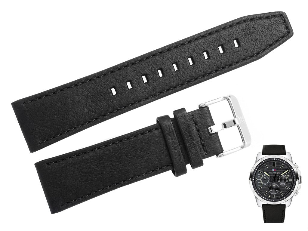Tommy Hilfiger Decker Black Dial Black Leather Strap Watch for Men - 1791563 Buy Now By Tommy Hilfiger
