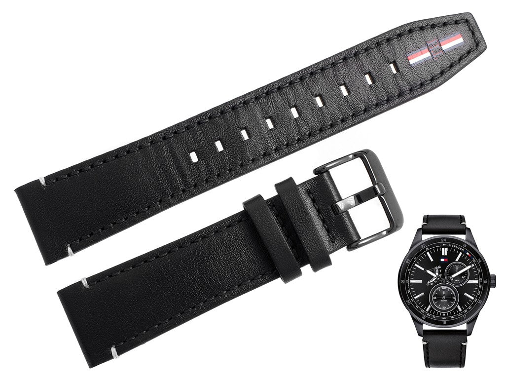 Tommy Hilfiger Austin Black Dial Black Leather Strap Watch for Men - 1791638 Buy Now By Tommy Hilfiger