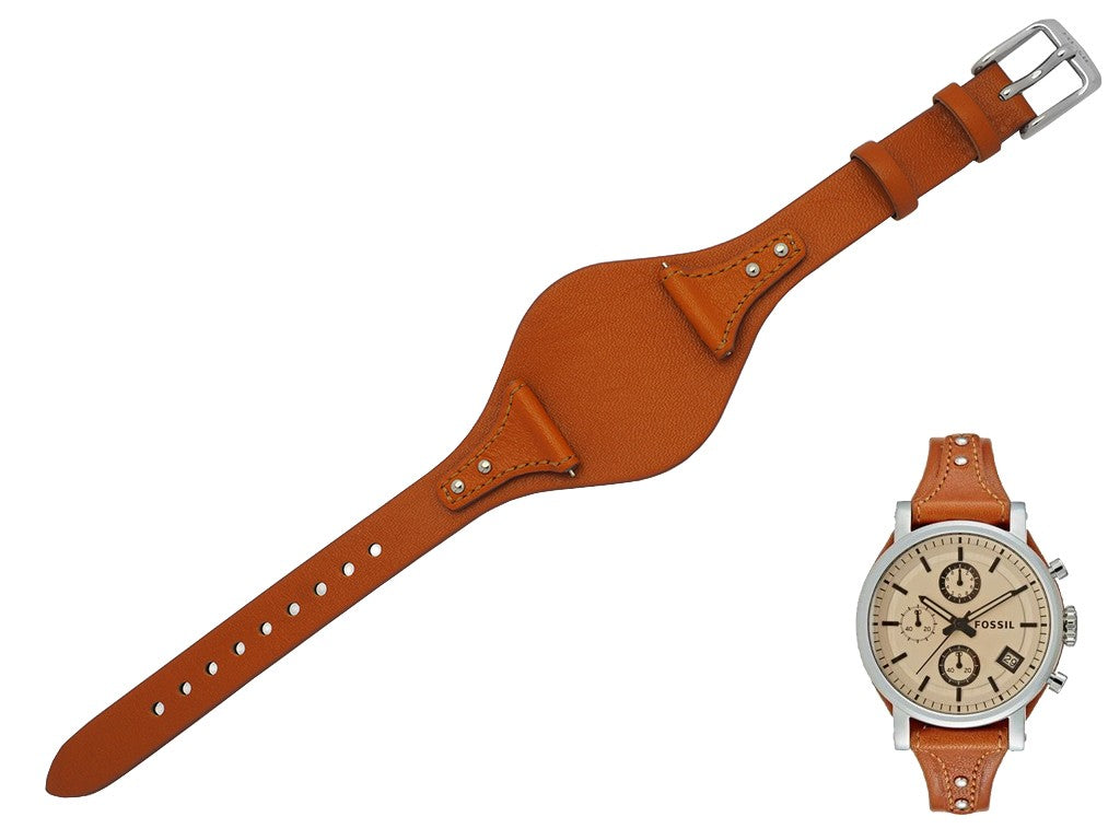 Fossil Original Boyfriend Sport Chronograph Beige Dial Brown Leather Strap Watch for Women - ES4046 Buy Now By Fossil