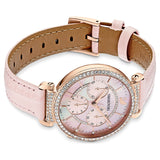 Swarovski Passage Chrono Pink Dial Pink Leather Strap Watch for Women - 5580352 Buy Now By Swarovski