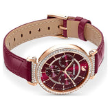 Swarovski Passage Chrono Red Dial Red Leather Strap Watch for Women - 5580345 Buy Now By Swarovski