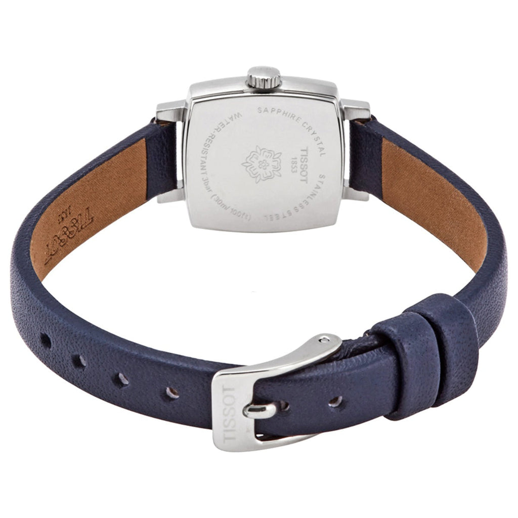 Tissot Lovely Square Silver Dial Blue Leather Strap Watch For Women - T058.109.16.031.00 Buy Now By Tissot