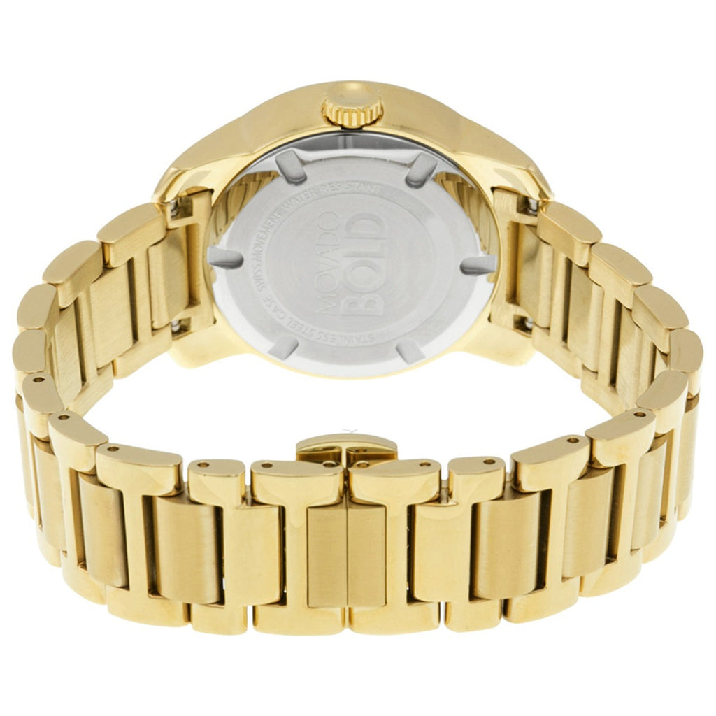 Movado Bold Pave Gold Dial Gold Steel Strap Watch For Women - 3600255 Buy Now By Movado