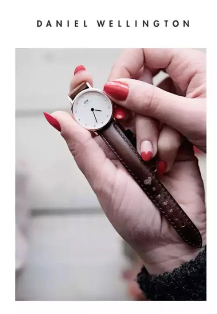 Daniel Wellington Classy Bristol White Dial Brown Leather Strap Watch For Women - DW00100070 Buy Now By Daniel Wellington