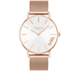 Coach Perry White Rose Gold Mesh Bracelet Watch for Women - 14503126 Buy Now By Coach