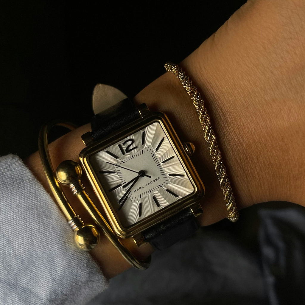 Marc Jacobs Vic Silver Dial Black Leather Strap Watch for Women - MJ1437 Buy Now By Marc Jacobs