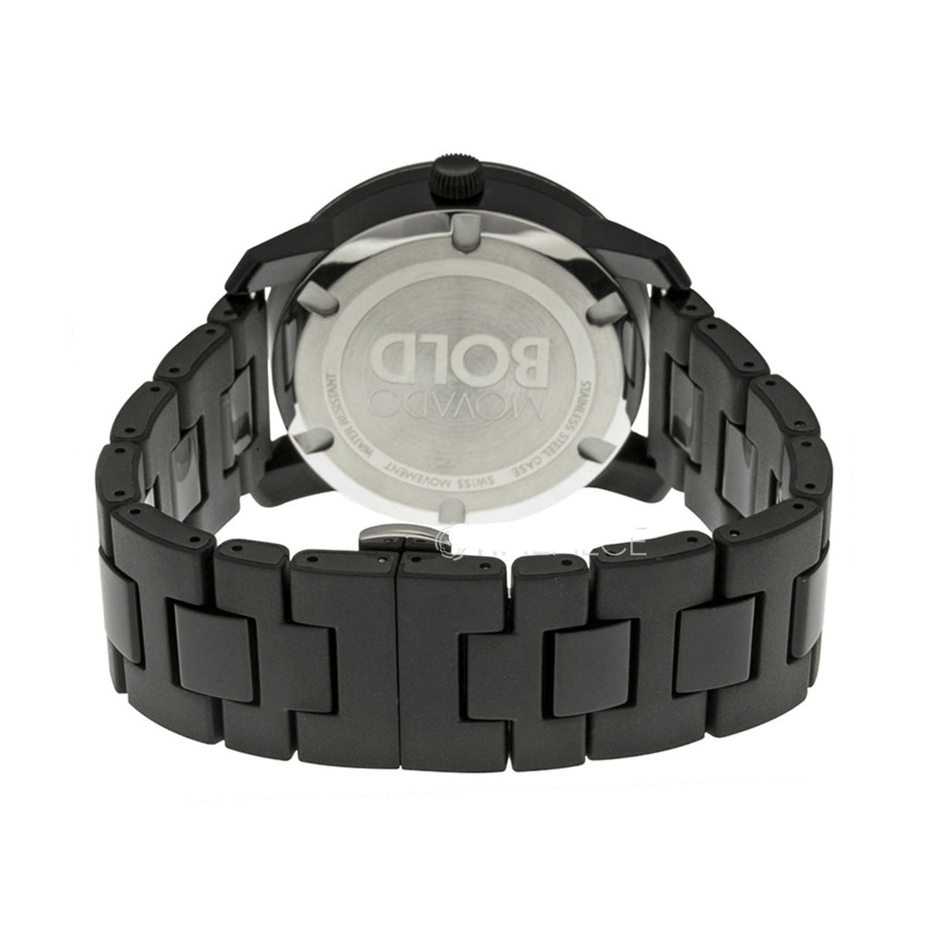 Movado Bold Black Dial Black Steel Strap Watch For Men - 3600047 Buy Now By Movado