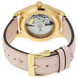 Gucci G Timeless Skeleton 16K Gold Mother of Pearl Dial Pink Leather Strap Watch For Women - YA1264110 Buy Now By Gucci