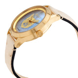 Gucci G Timeless Skeleton 16K Gold Mother of Pearl Dial Pink Leather Strap Watch For Women - YA1264110 Buy Now By Gucci